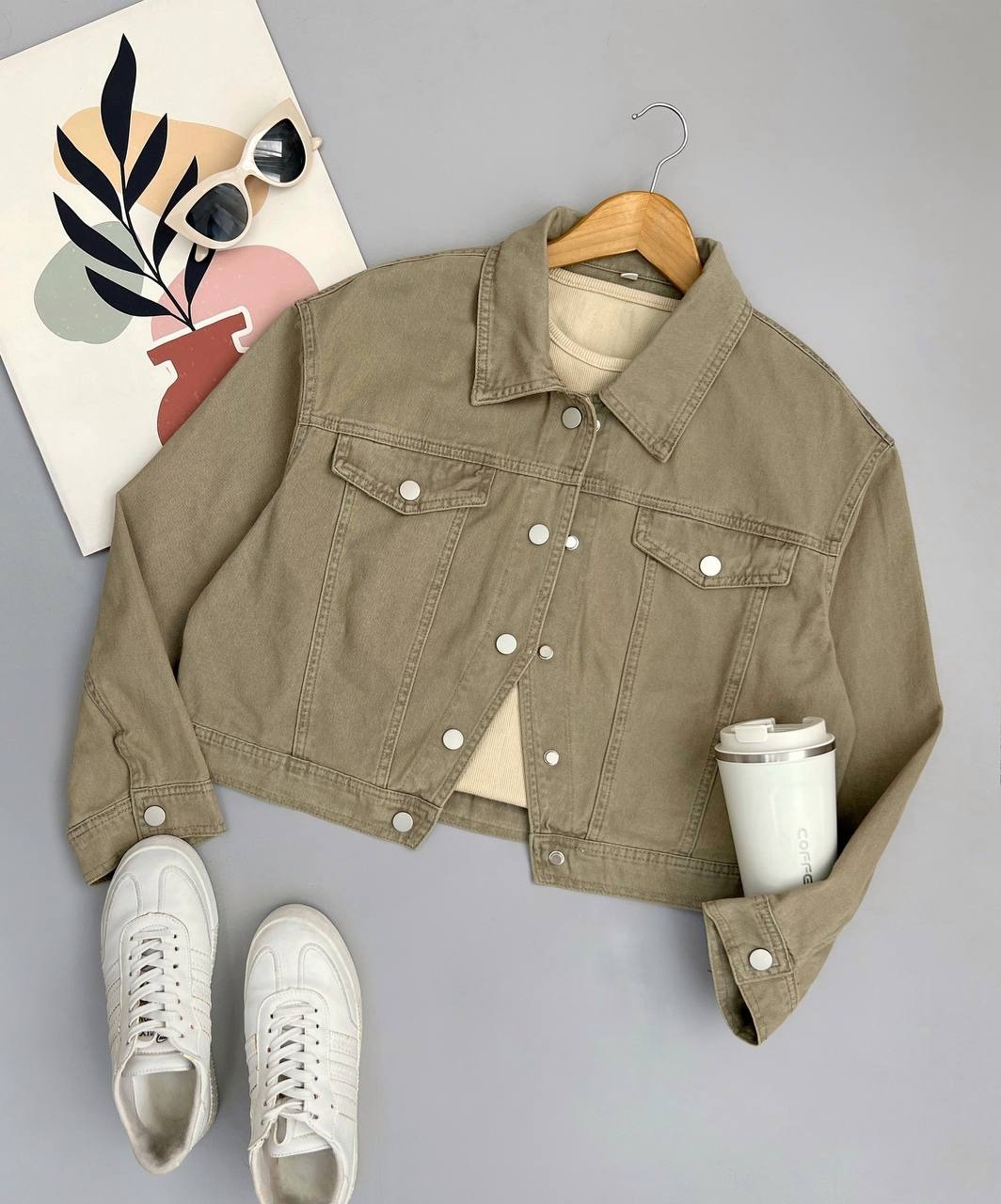 کت جین دو رنگ کد 3480