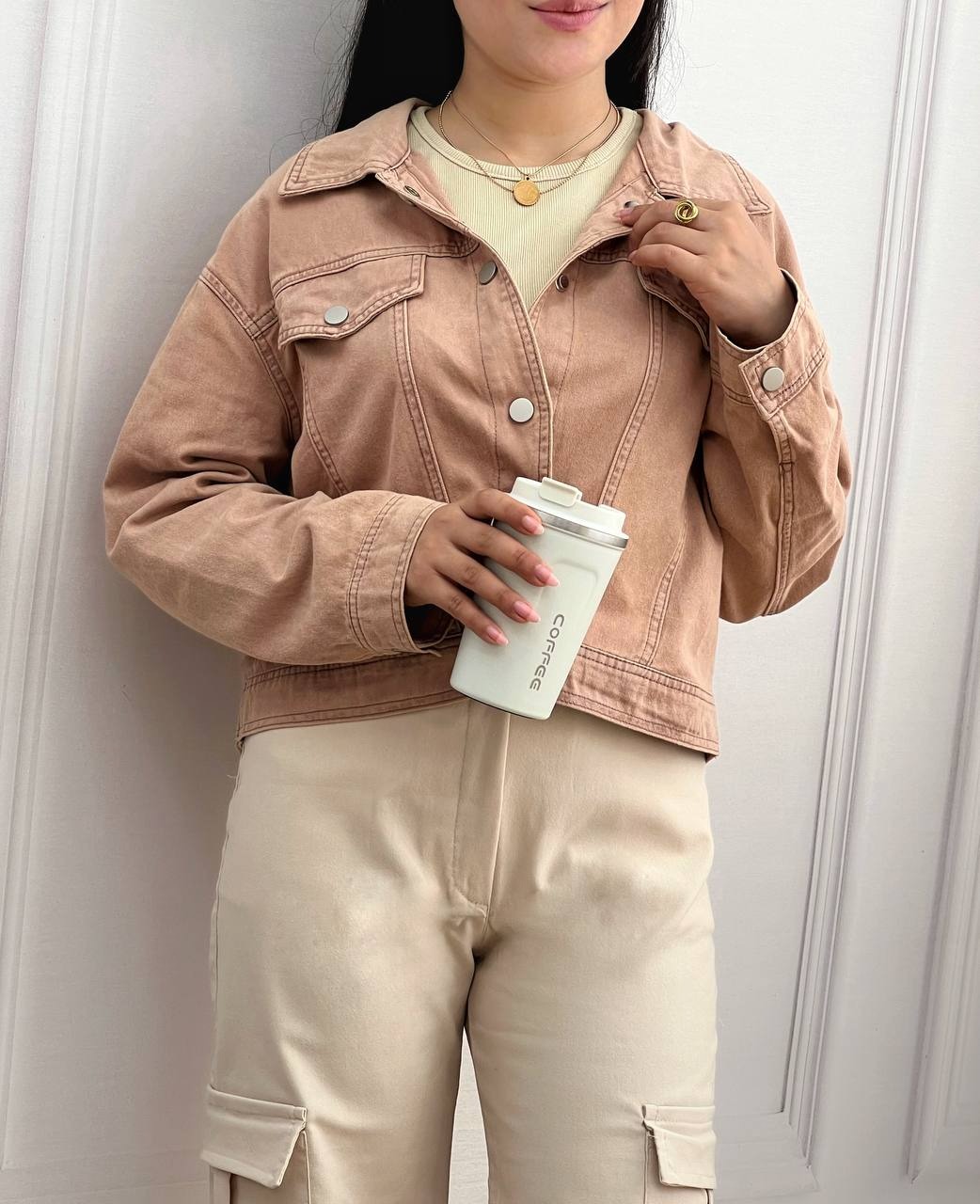 کت جین دو رنگ کد 3480