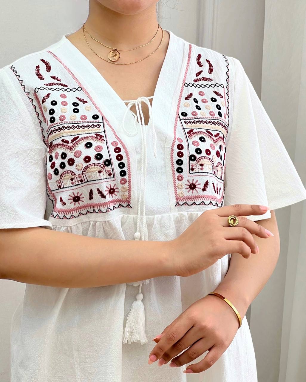 شومیز سنتی تمام گلدوزی کد 3485