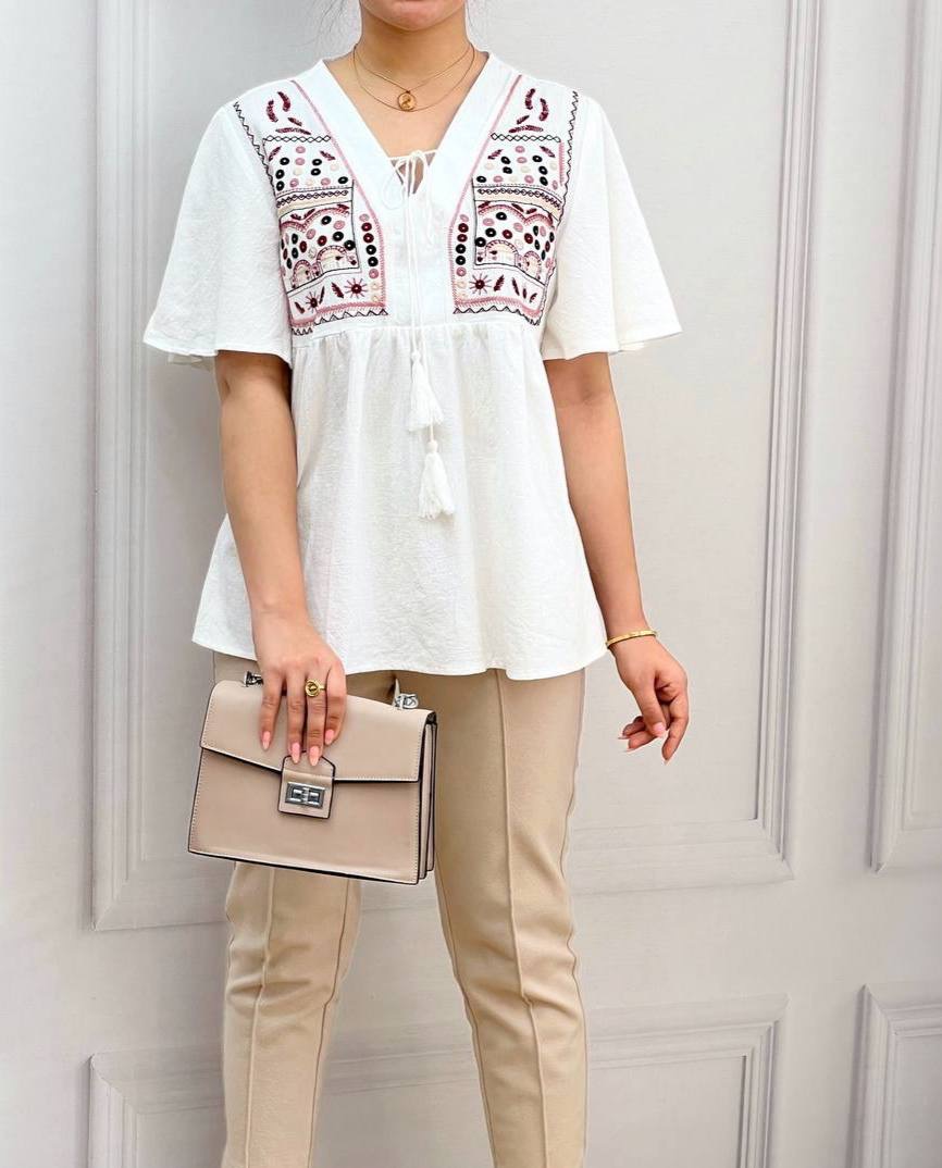 شومیز سنتی تمام گلدوزی کد 3485