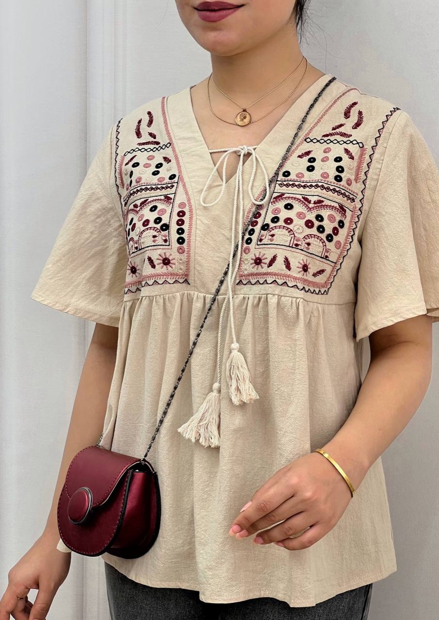 شومیز سنتی تمام گلدوزی کد 3485