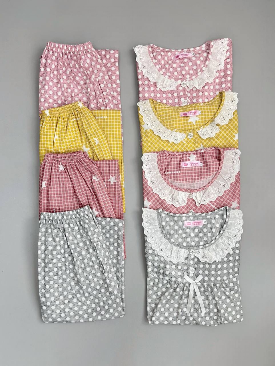 ست بلوز و شلوار چهار طرح کد 3490