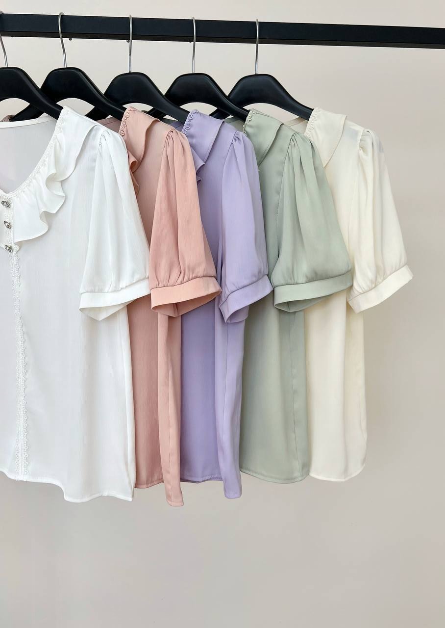 شومیز ساتن کریشه مروارید کد 3491