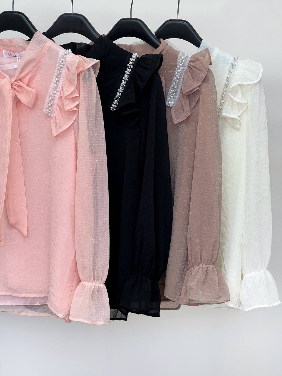 شومیز کرواتی شاین دار کد 3493