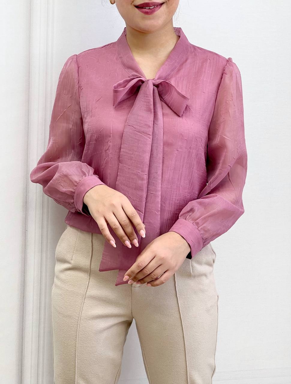 شومیز ارگنزا جلو دکمه کد 3496