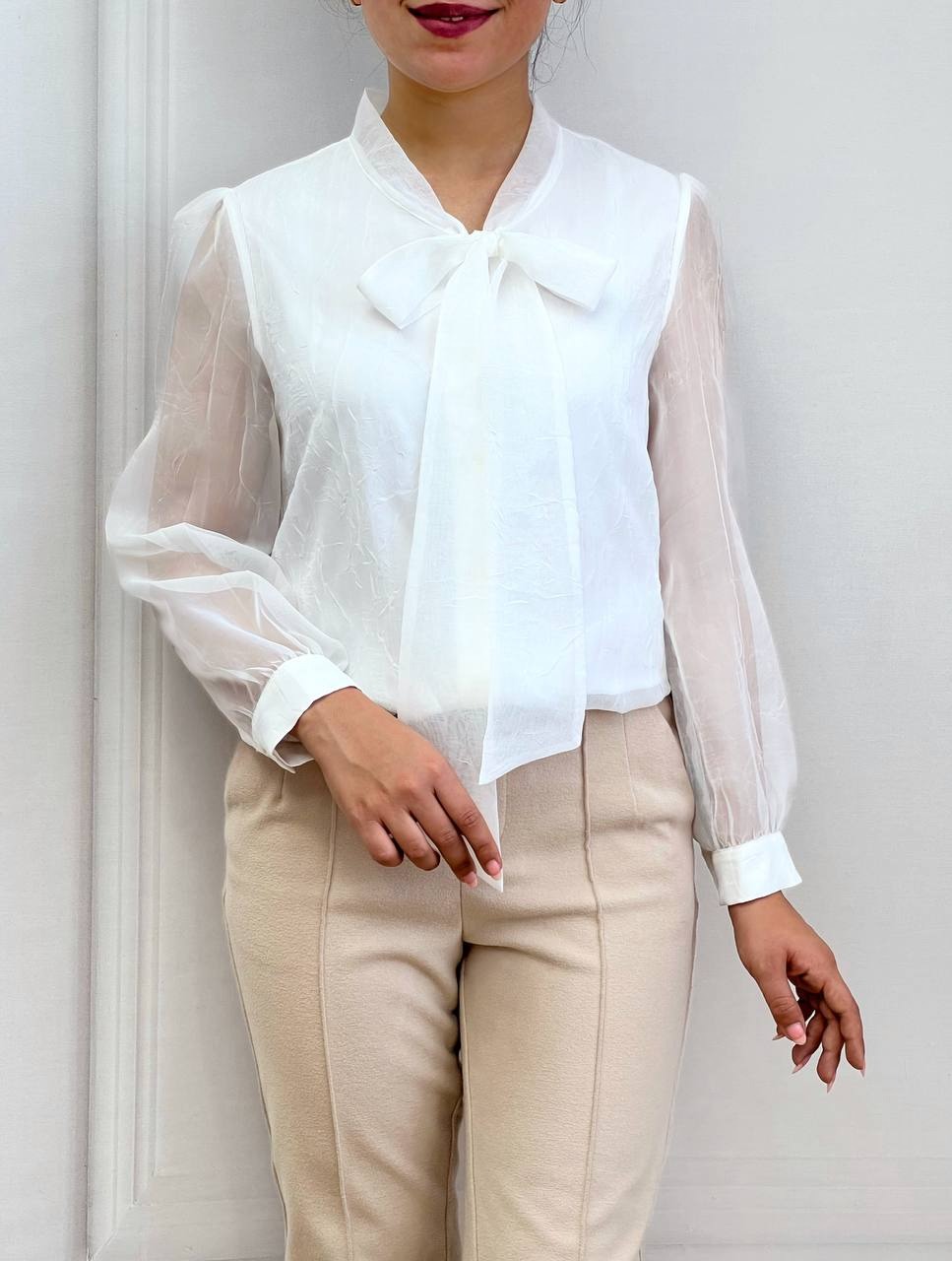 شومیز ارگنزا جلو دکمه کد 3496