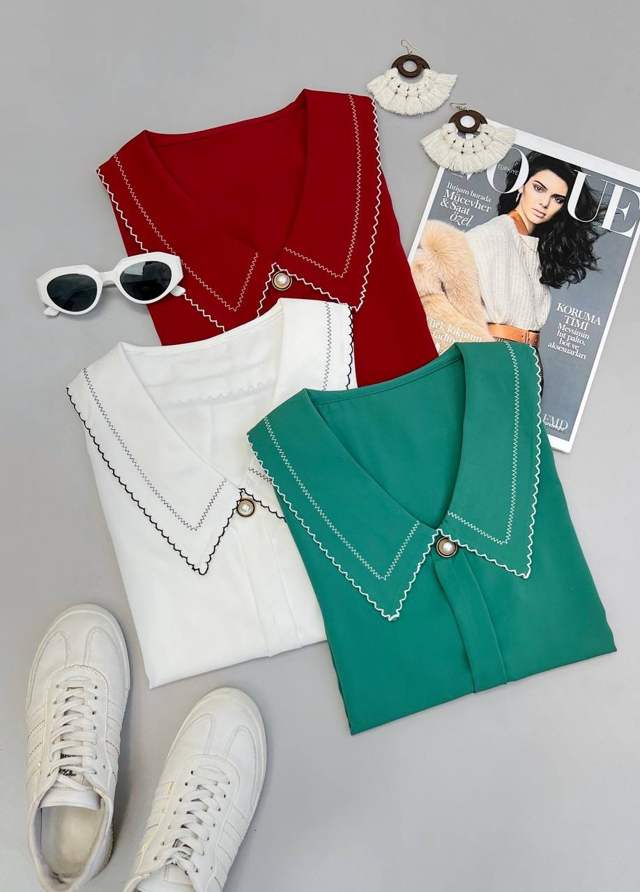 شومیز کرپ چهار رنگ کد 3498