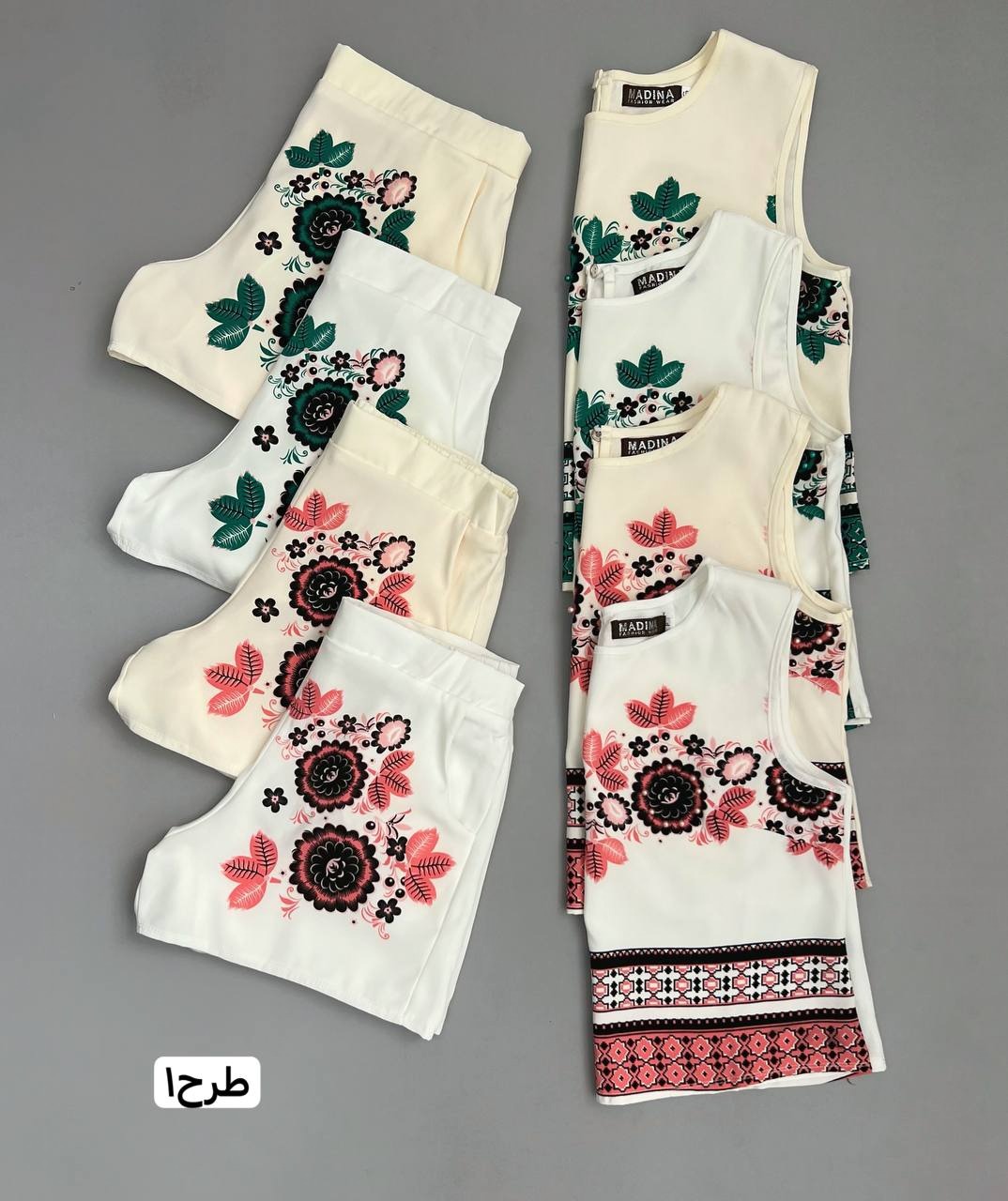 ست تاپ و شلوارک مروارید کد 3500