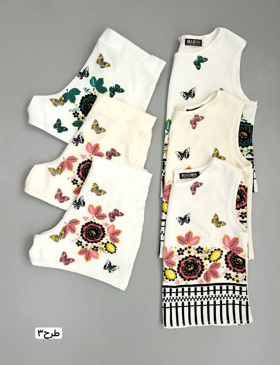 ست تاپ و شلوارک مروارید کد 3500