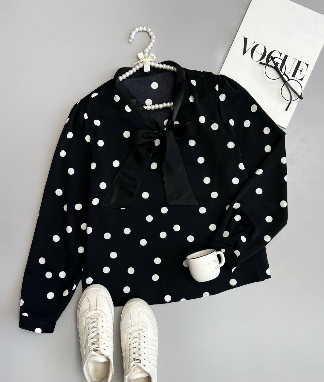 شومیز کرپ توپی کد 3501