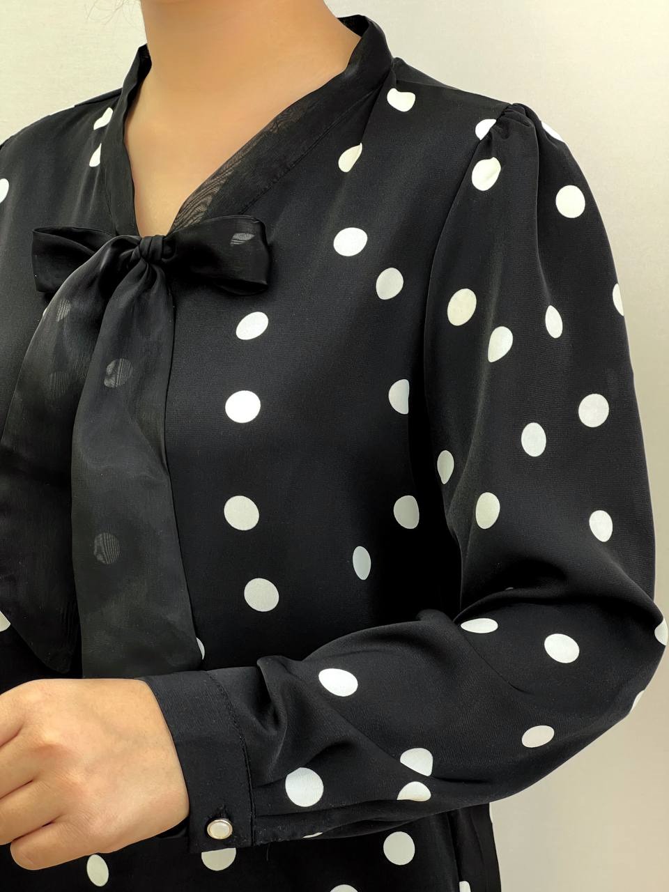 شومیز کرپ توپی کد 3501