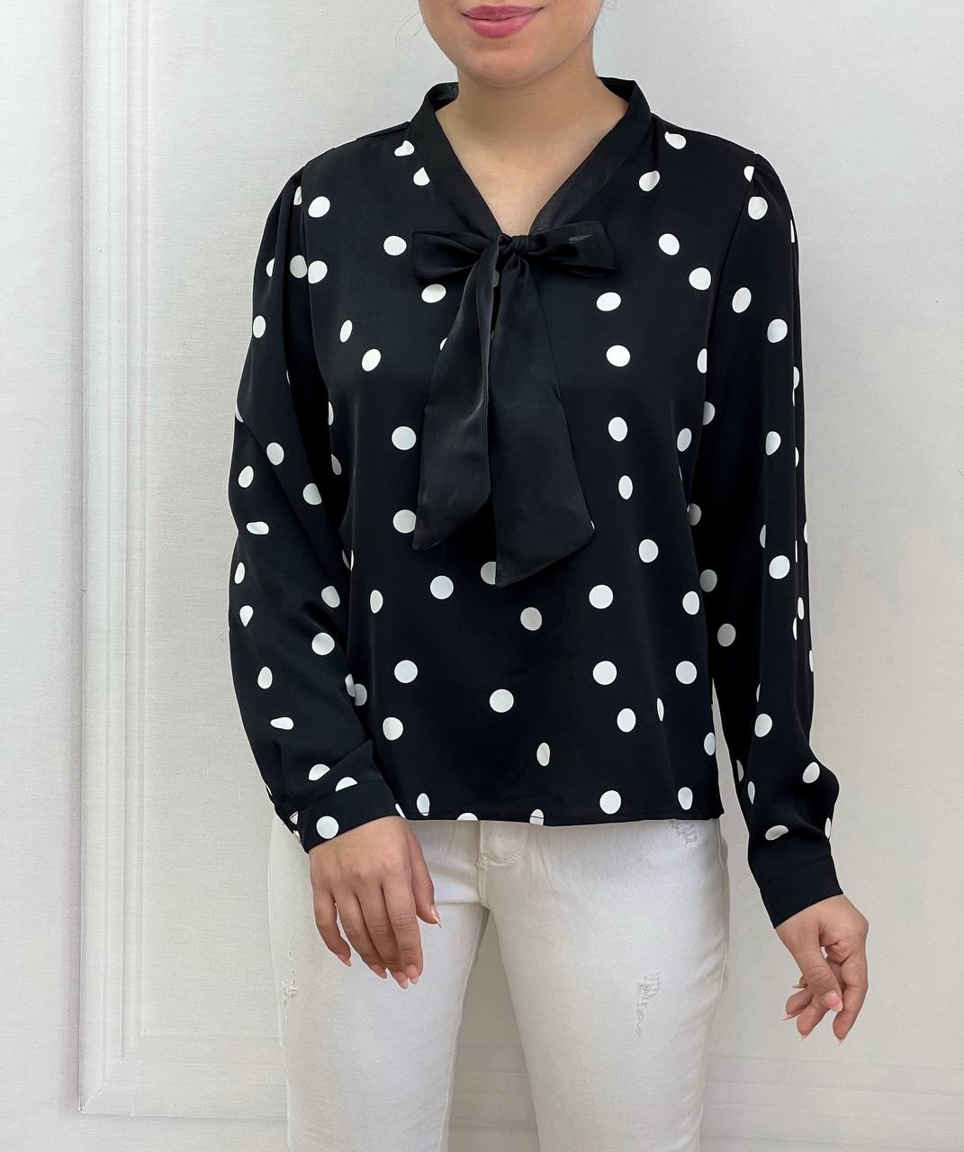 شومیز کرپ توپی کد 3501