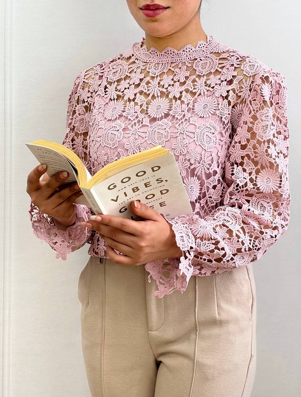 ست تاپ و شومیز دانتل مدل 2 کد 3508