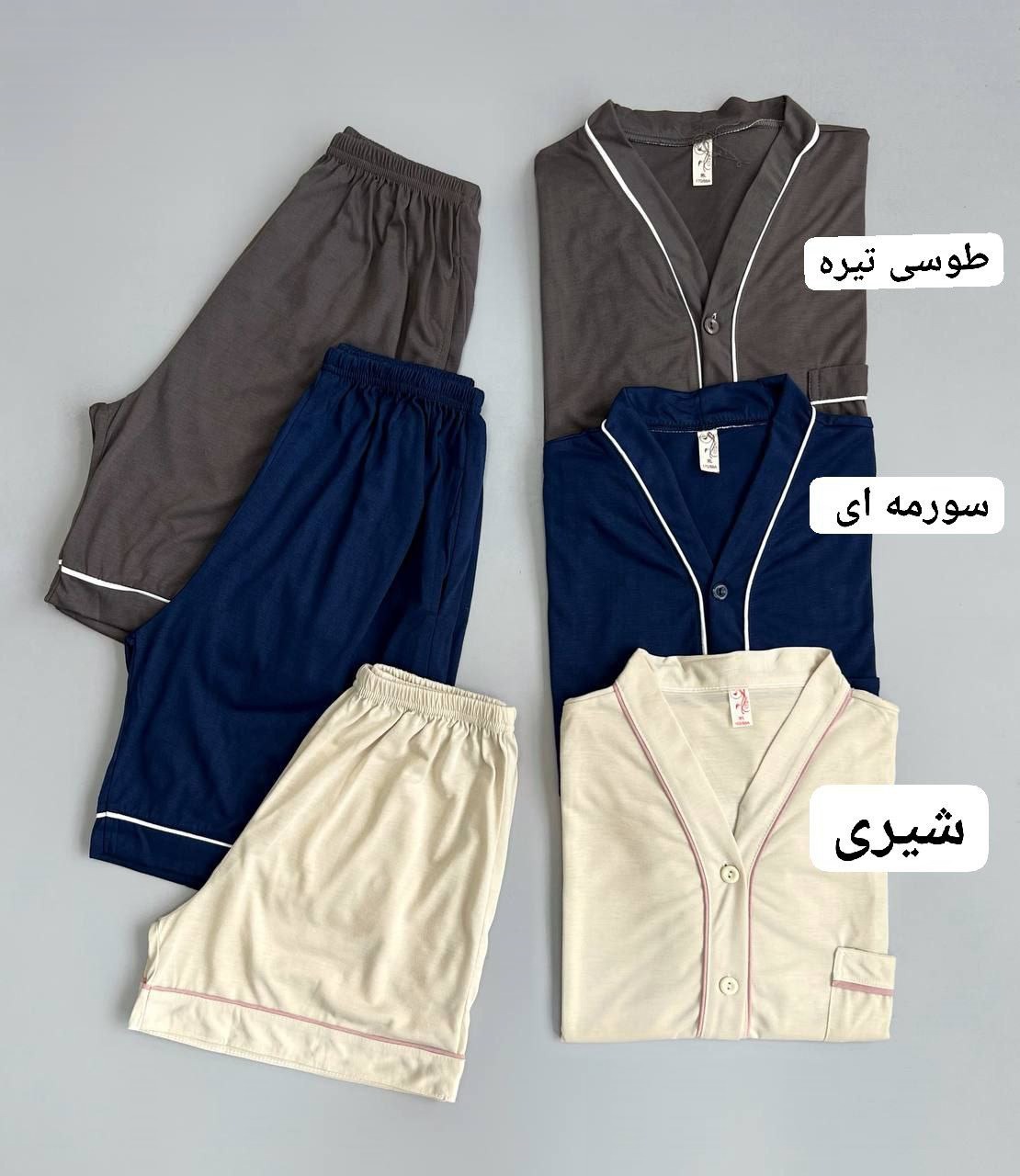 ست پیراهن و شلوارک نخ و پنبه کد 3511