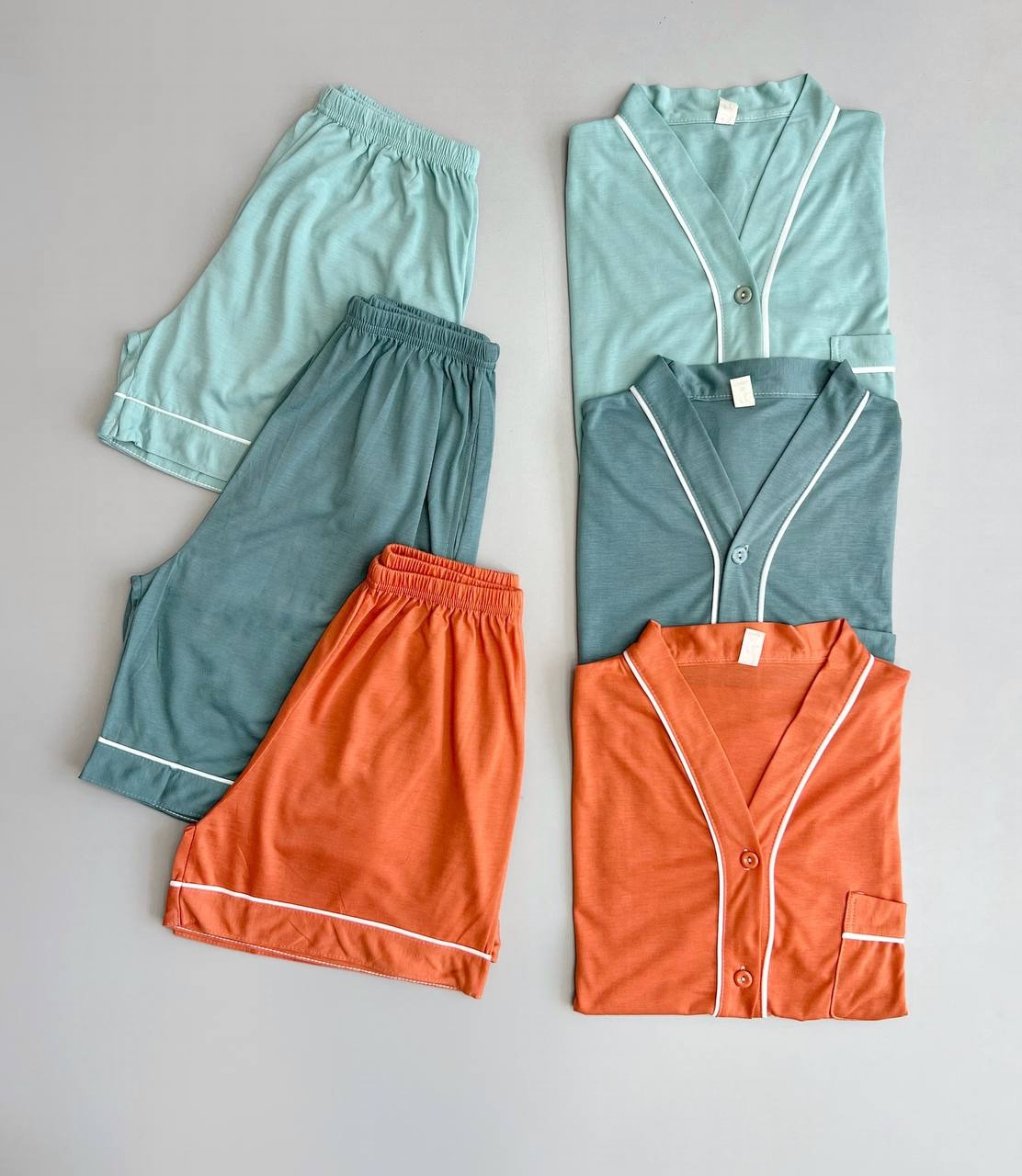 ست پیراهن و شلوارک نخ و پنبه کد 3511