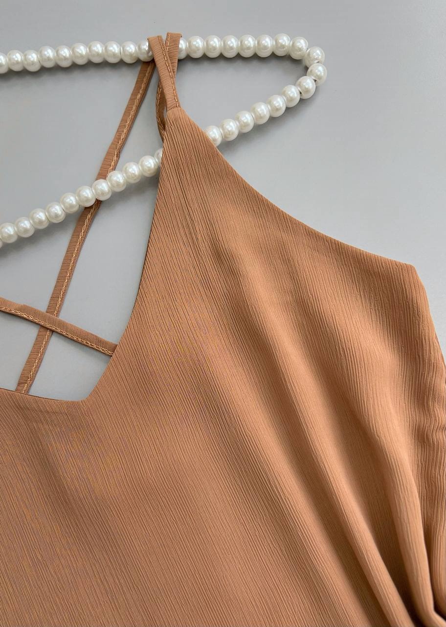 تاپ حریر کریشه آستردار ضربدری کد 3512