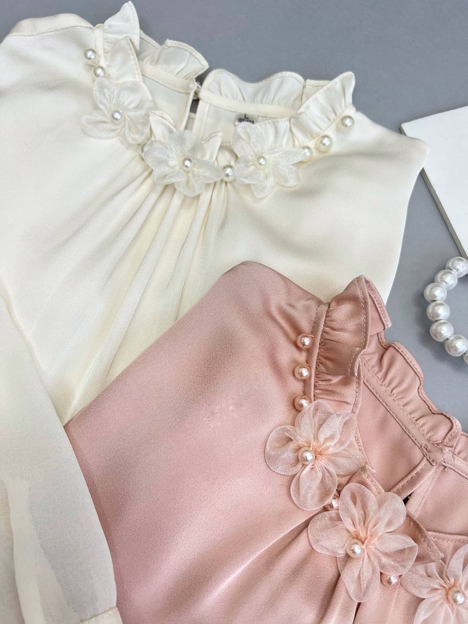 شومیز ساتن آستین حریر کد 3513