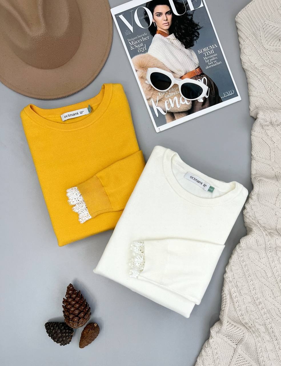 پلیور بافت سر آستین گیپور کد 3514