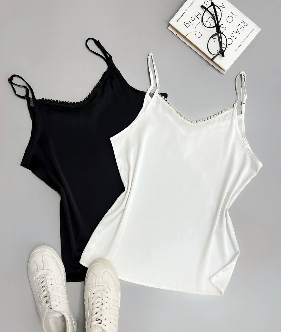 تاپ ساتن یقه مروارید کد 3515