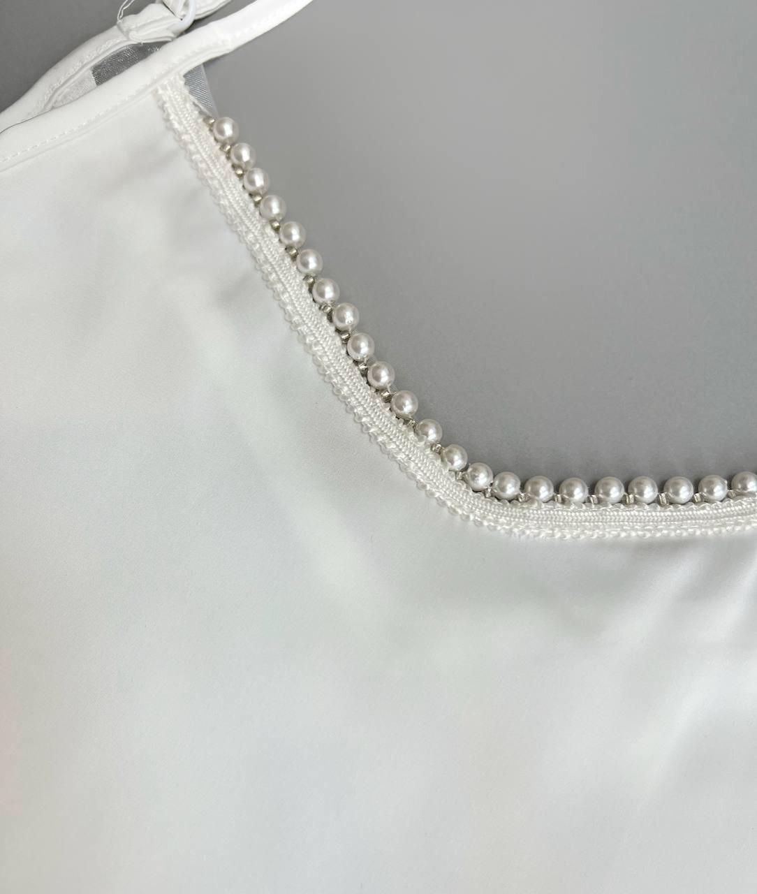 تاپ ساتن یقه مروارید کد 3515