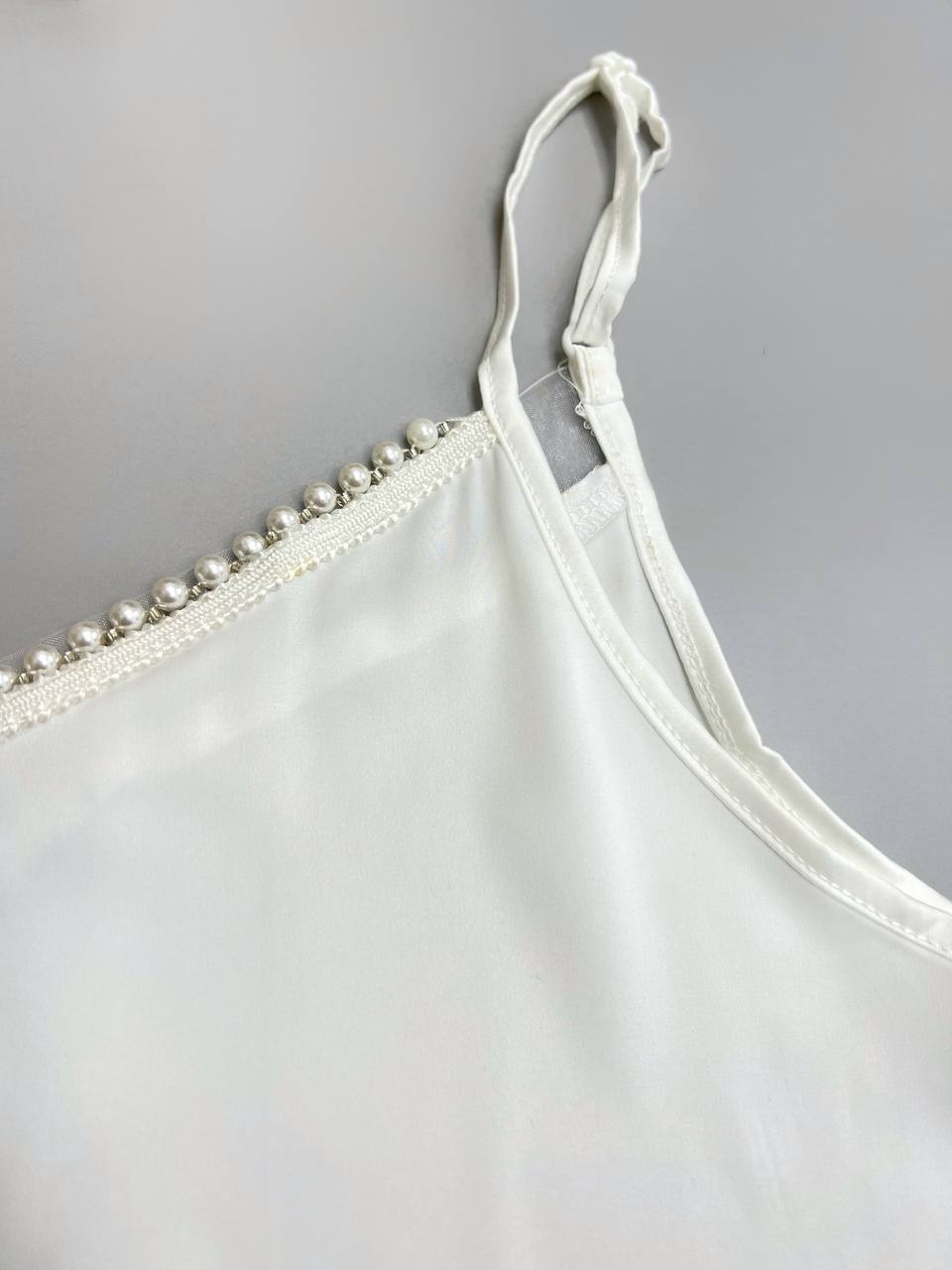 تاپ ساتن یقه مروارید کد 3515