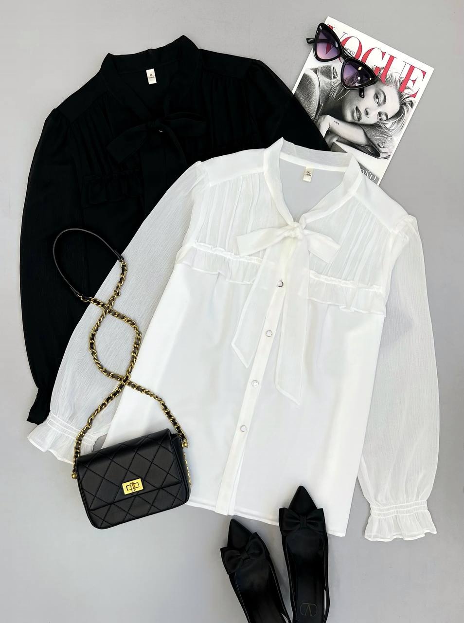 شومیز جلو دکمه کرواتی کد 3520