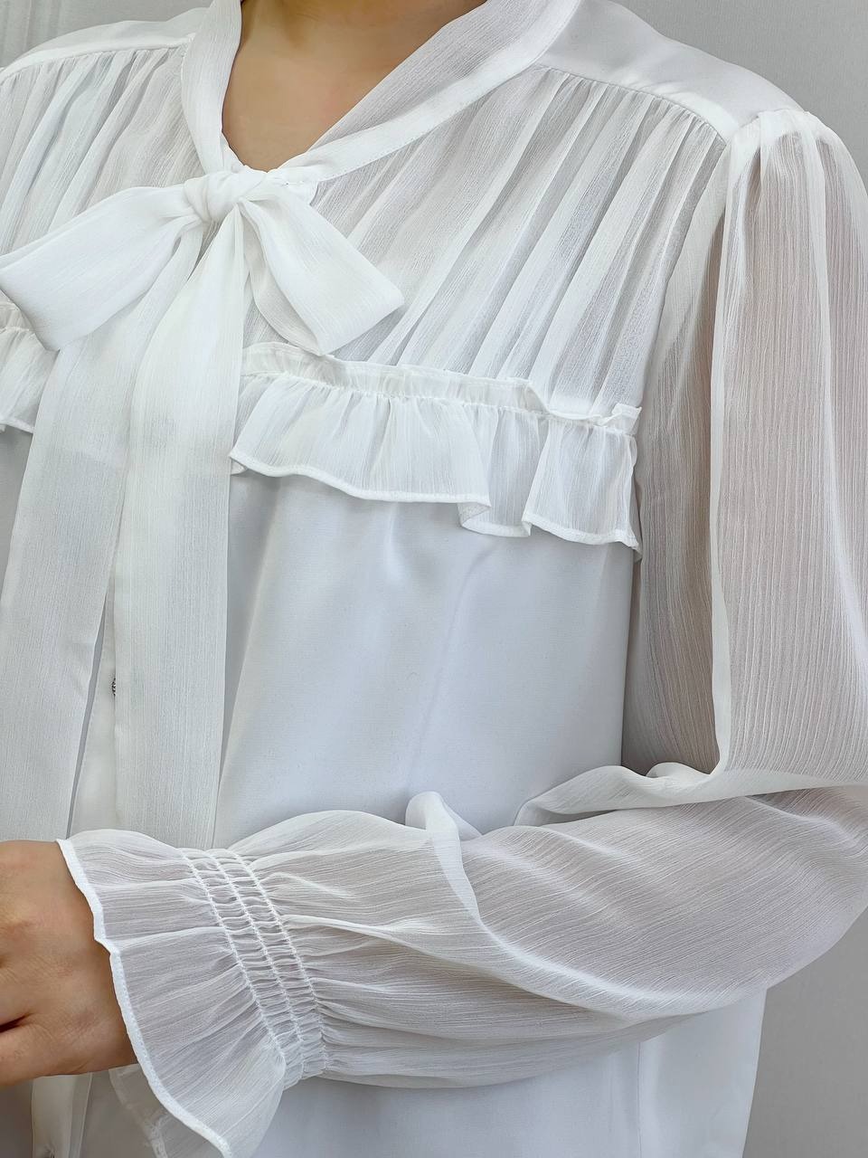 شومیز جلو دکمه کرواتی کد 3520