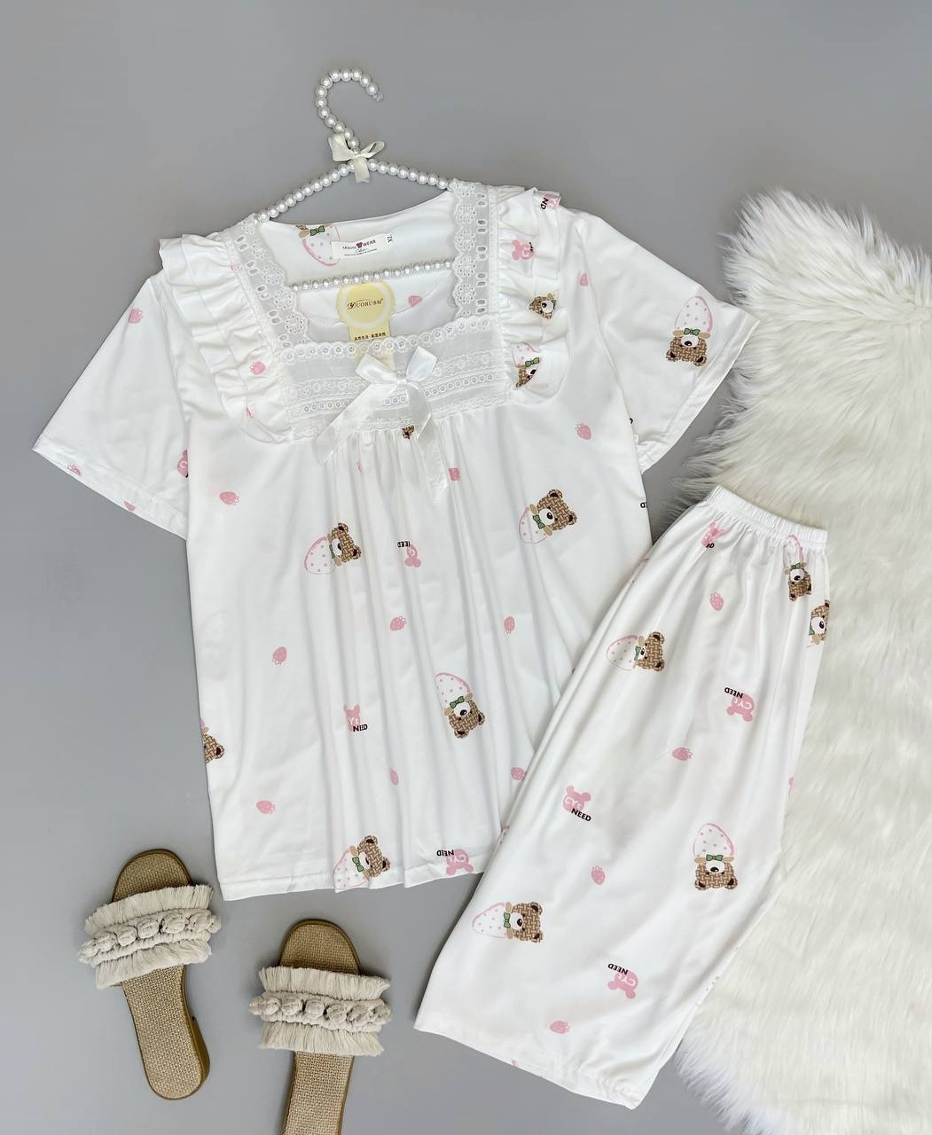 ست بلوز و شلوارک بهار کد 3521