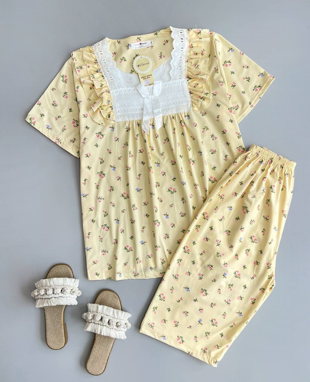 ست بلوز و شلوارک بهار کد 3521