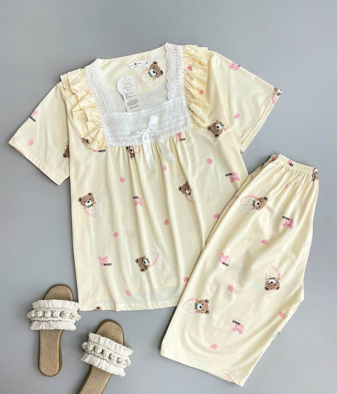 ست بلوز و شلوارک بهار کد 3521