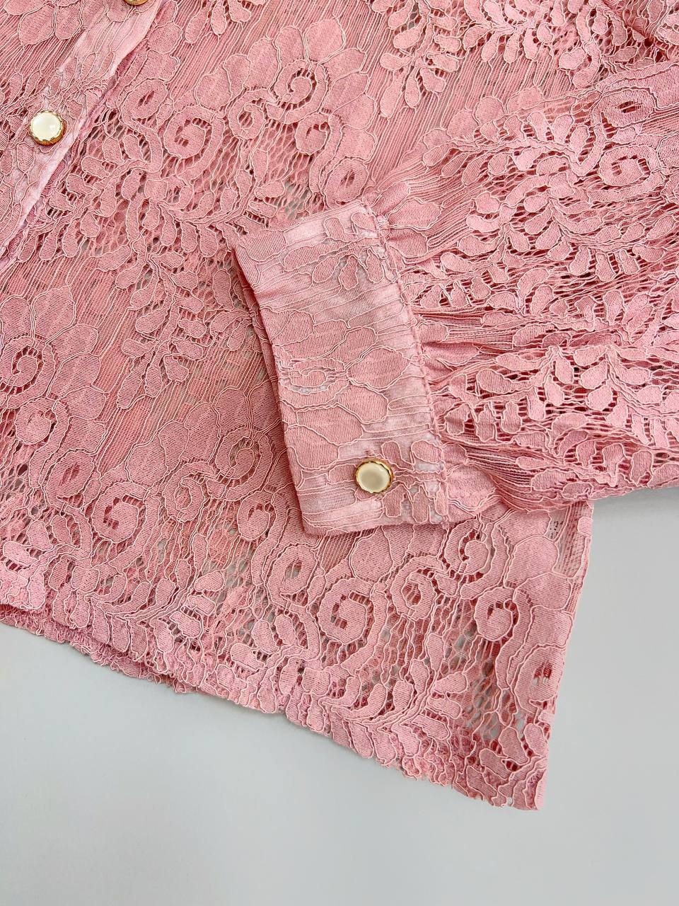 شومیز دانتل جلو دکمه کد 3531