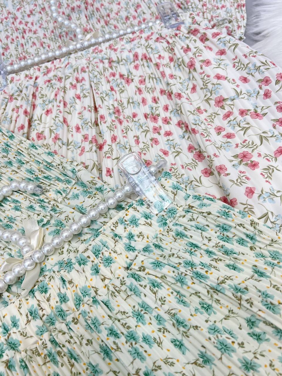 دامن پلیسه گل ریز 2 کد 3534