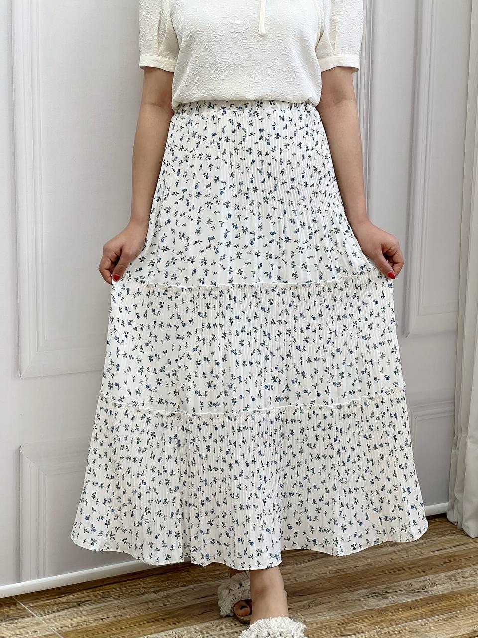 دامن پلیسه گل ریز 2 کد 3534