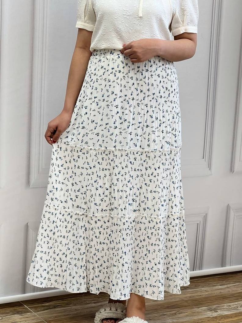 دامن پلیسه گل ریز 2 کد 3534