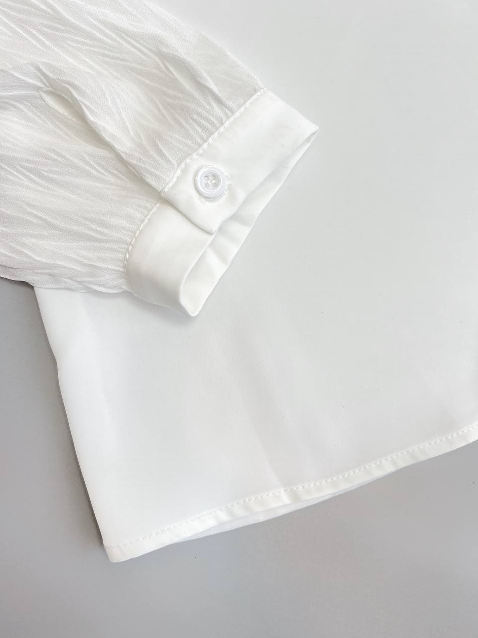 شومیز دکمه مروارید آستین پلیسه کد 3538