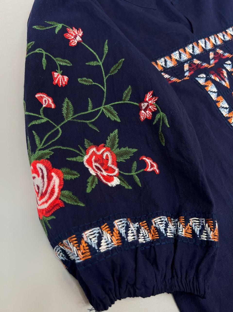 پیراهن کنف آستین پف کد 3540