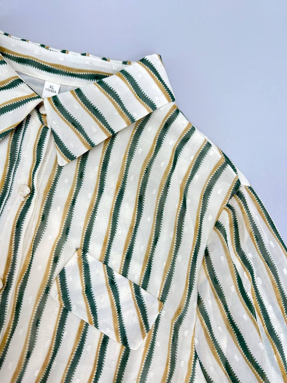 شومیز راه راه آستین بلند کد 3542