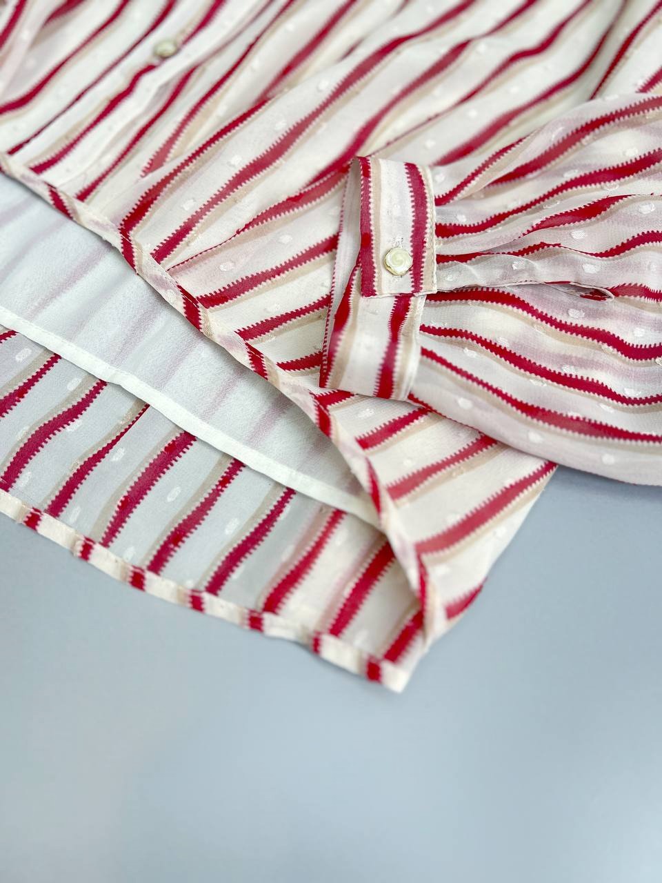 شومیز راه راه آستین بلند کد 3542