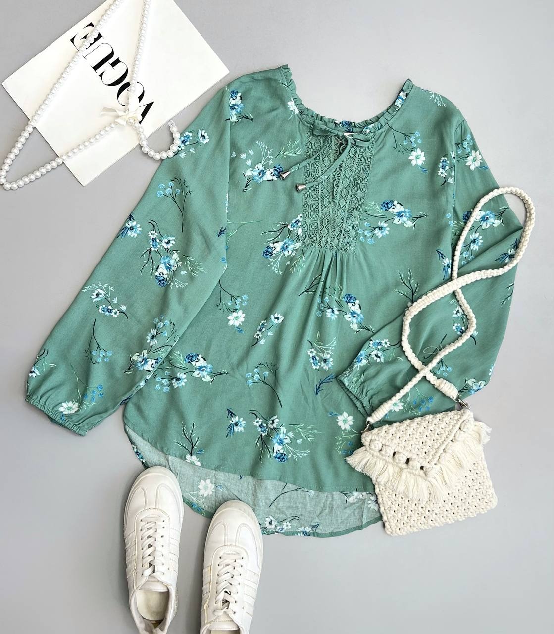 تونیک تمام نخ سبز کد 3543