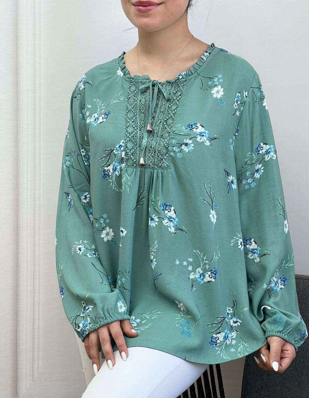 تونیک تمام نخ سبز کد 3543