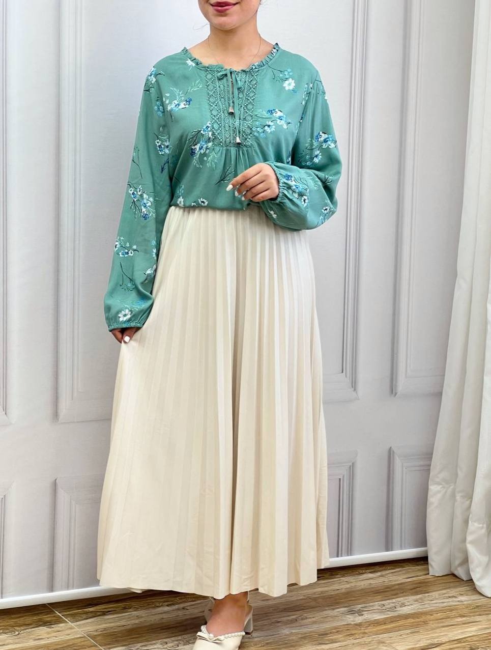 دامن پلیسه بلند کد 3544