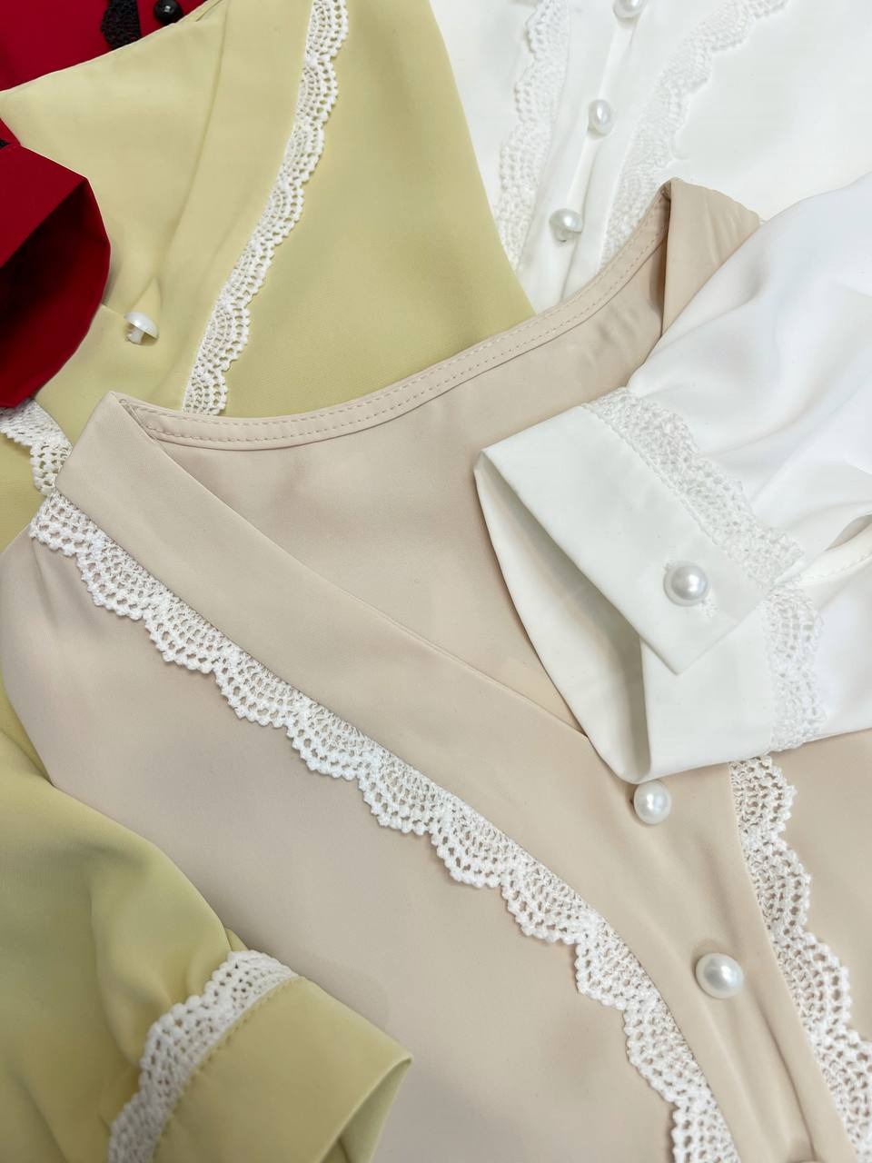 شومیز کرپ نما دکمه کد 3546