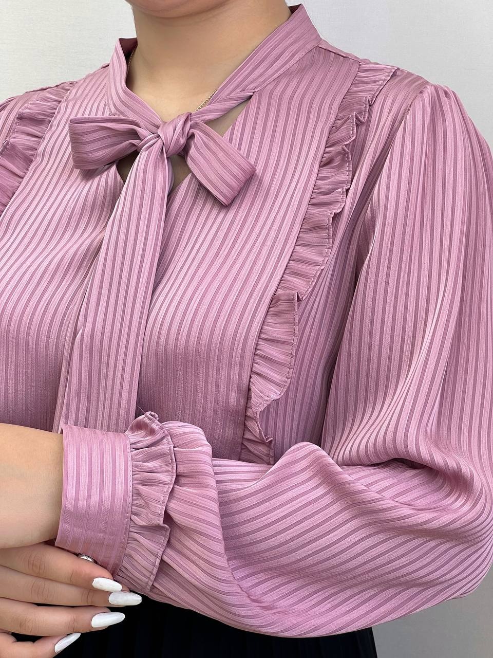 شومیز راه راه کرواتی کد 3548