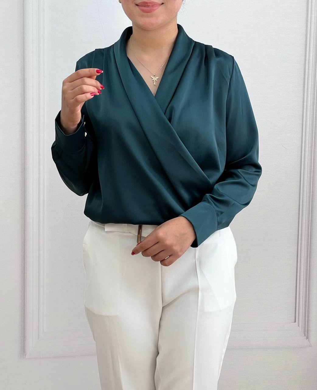 شومیز یقه هفت و هشت اورجینال کد 3549