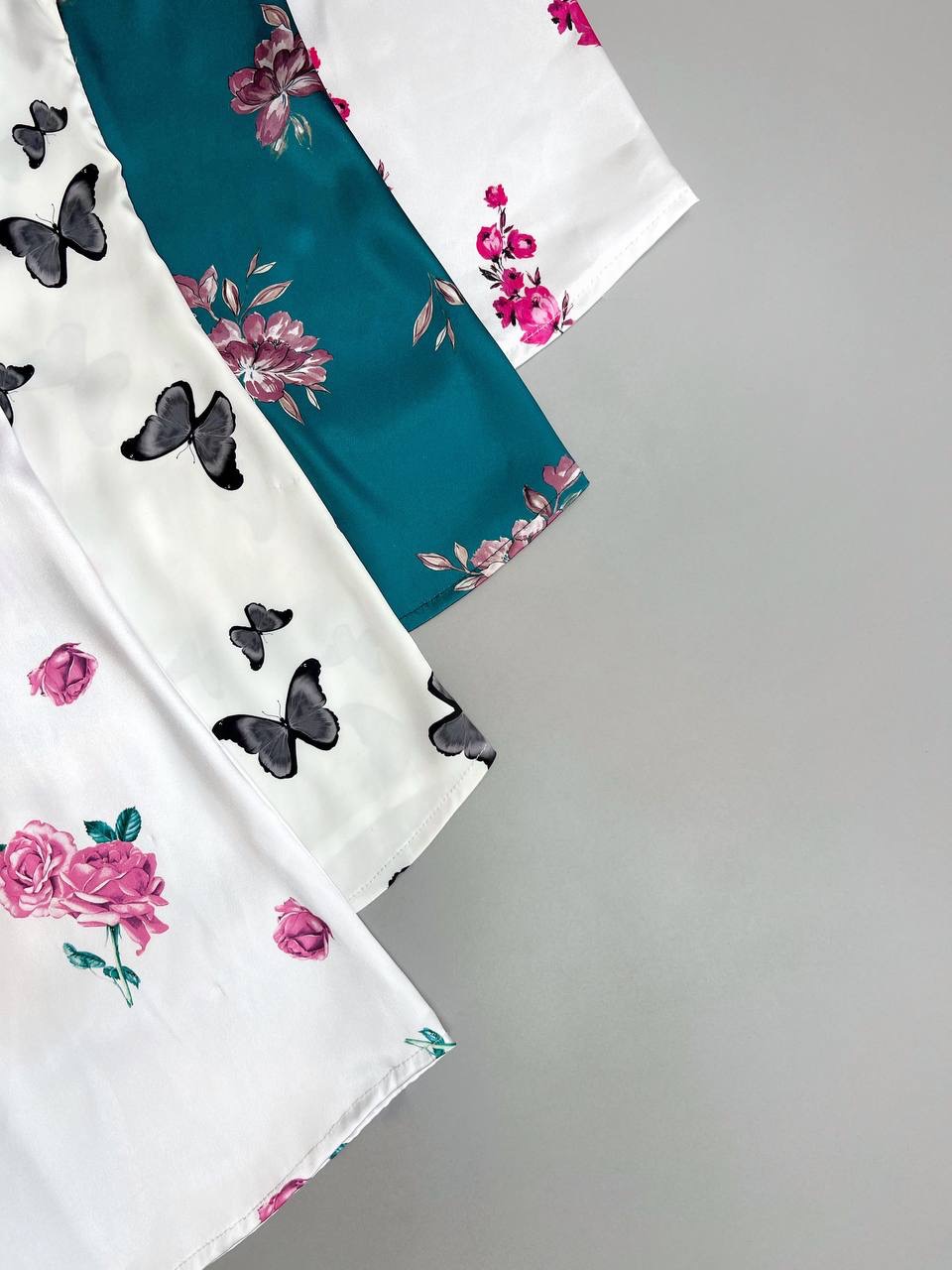 شومیز ساتن طرحدار کد 3376