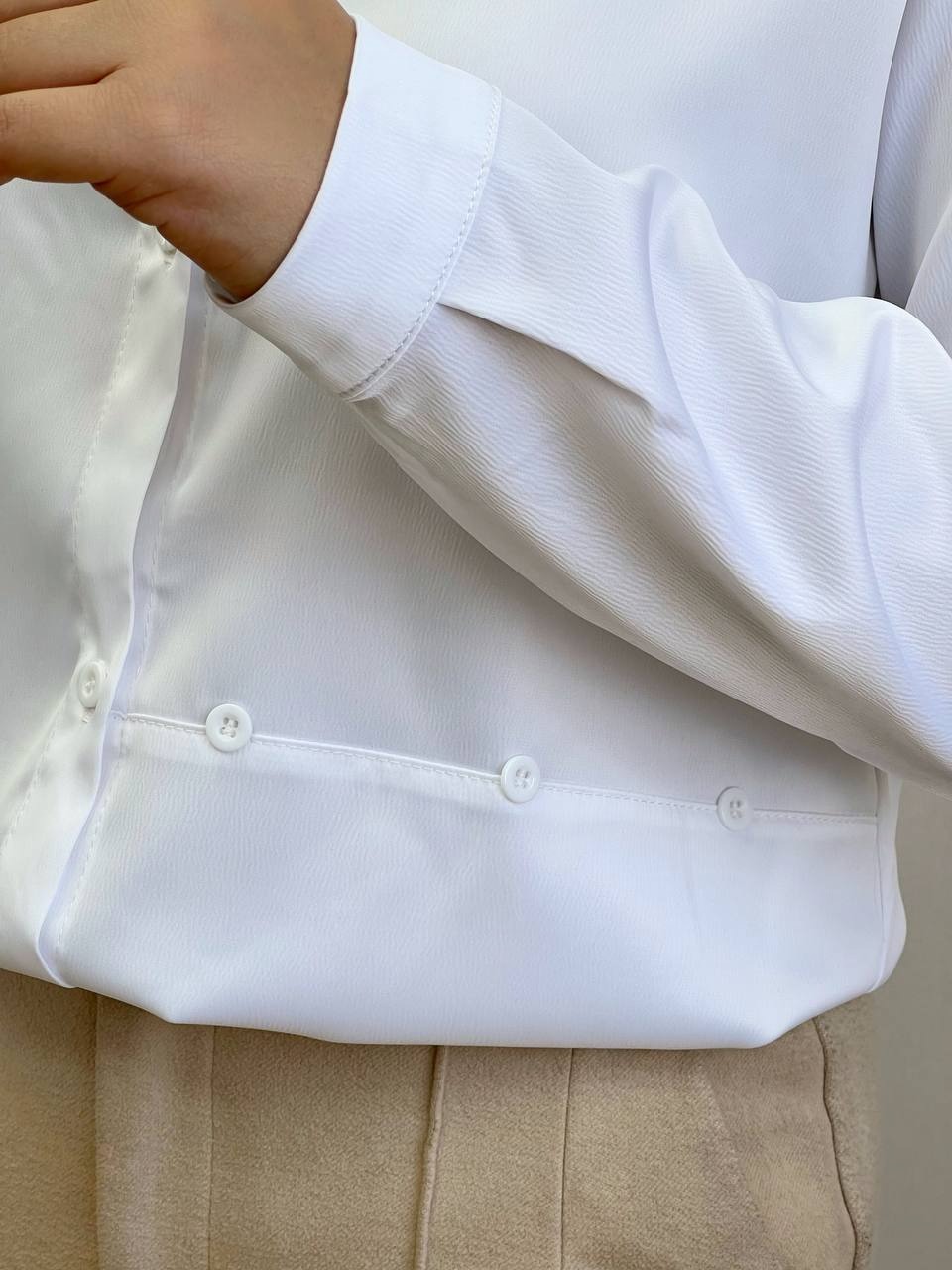 تونیک ساتن بغل دکمه کد 3558