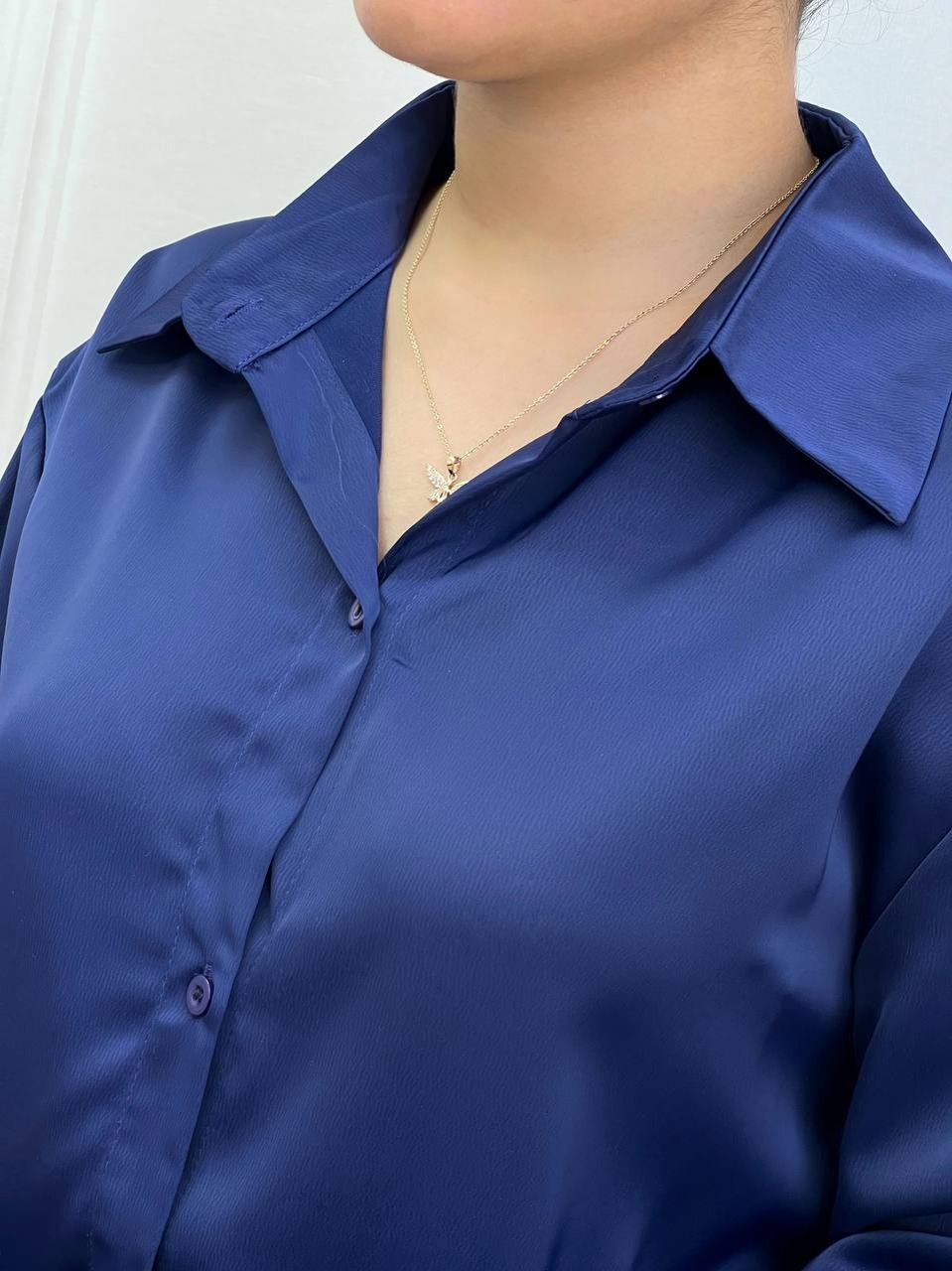 تونیک ساتن بغل دکمه کد 3558