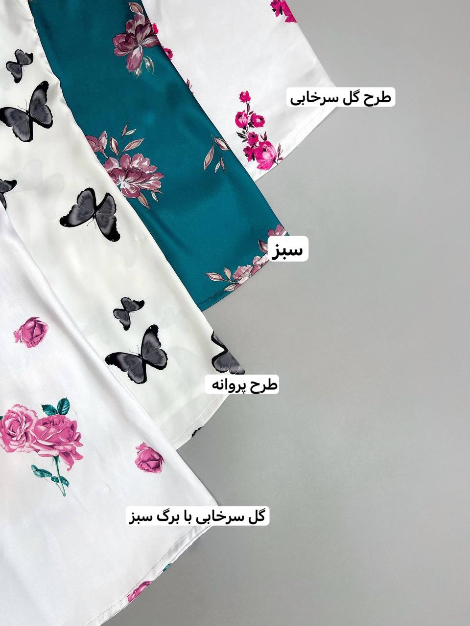 شومیز ساتن طرحدار کد 3376