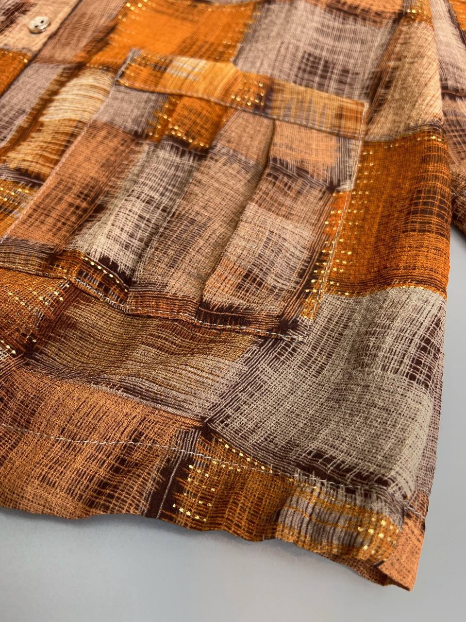 شومیز چهارخونه کرپ لمه کد 3563