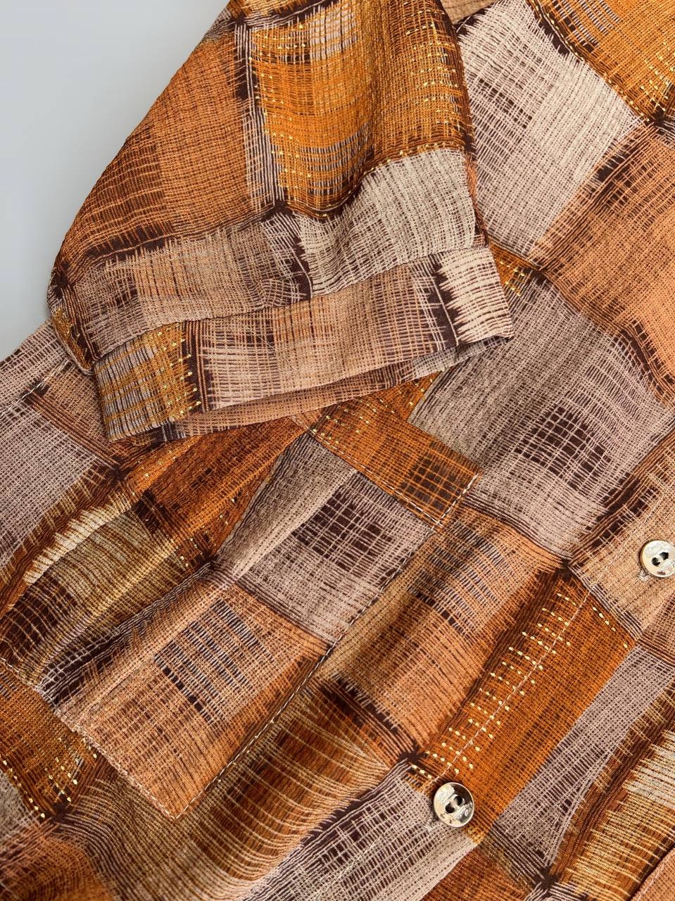 شومیز چهارخونه کرپ لمه کد 3563